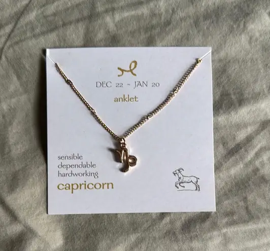 Zodiac sign anklets Gold