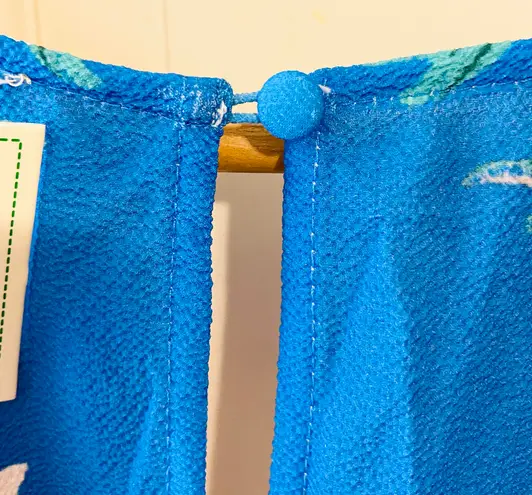 Flying Tomato NWT  blue floral print vneck jumpsuit