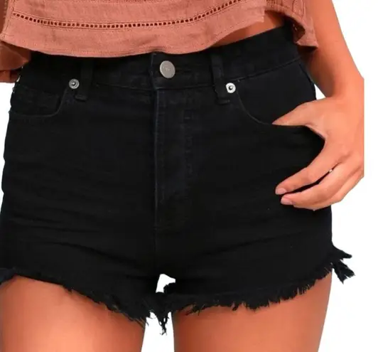 Amuse Society  Black Kenzie Cutoff Denim Jean Shorts