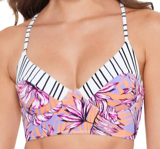 Salt + Cove LILAC Hawaii Printed Bikini Swim Top Orange Size undefined