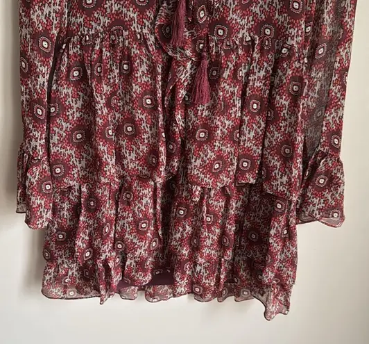 Cinq à Sept cinq a sept Jasmine Silk Floral-Print Mini Dress Red/ Multi Size