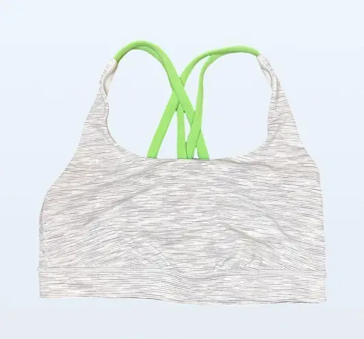 Lululemon Energy Bra Wee Are From Space
Nimbus Battleship/Citra Green, Size 4 - Image 3