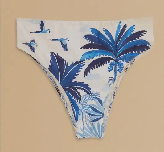 Farm Rio Dream Sky High Waisted Bikini Bottom, Size Medium, $95