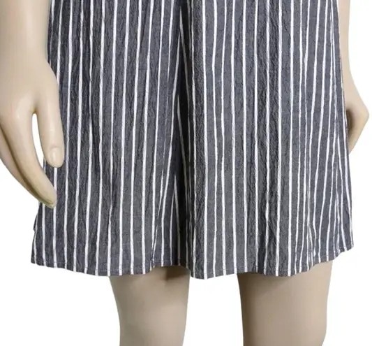 Lush Clothing LUSH Striped Fit and Flare Short Dress, Gray/White, Women's Small