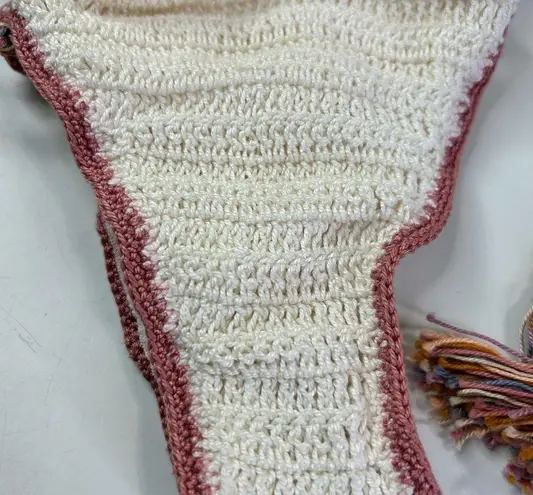 New Anna Kosturova Crochet Dusk Rainbow Mesh Bikini Bottom Handmade Small White