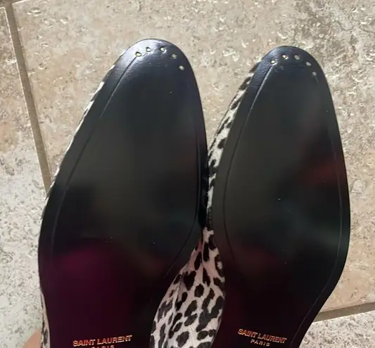 Saint Laurent Lulu Richelieu Baby Cat Pony Hair Oxfords