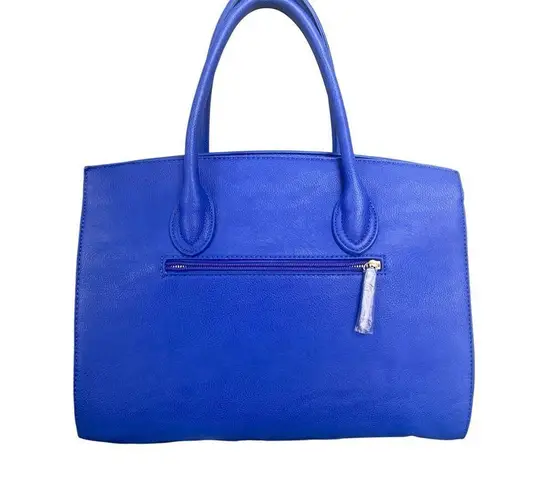 Royal Blue Faux Leather Large Women Satchel NWT