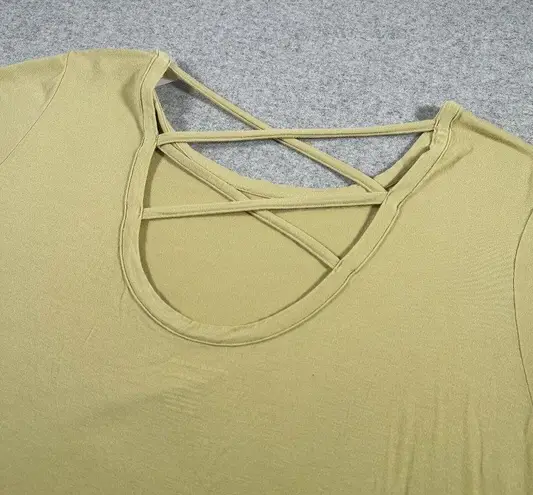 American Eagle NEW  Womens XL Top Shirt Athletic Green Stretch Lightweight Cross