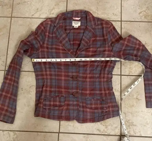 American Eagle Y2K Plaid  Blazer