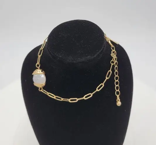 Mother of Pearl Women's Bracelet Gold Adjustable Paperclip Chain Fashion Jewelry