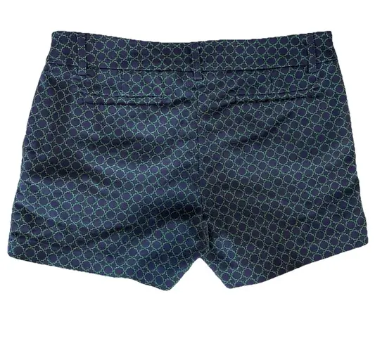 Kenar Shorts Womens Size 4 Blue Green Print Dressy Mid Rise 3.5 Inch w/ Pockets