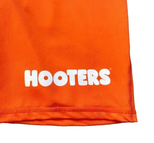 Hooters 🆕 Logo Orange Waitress Uniform Biker Shorts