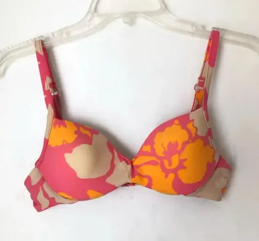 Victoria's Secret  Vintage Y2K Underwire Pink Floral Bikini Top 32A