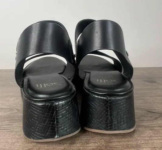 Sofft Faedra Women's Black Leather Sandal Size 9 SKU#24470