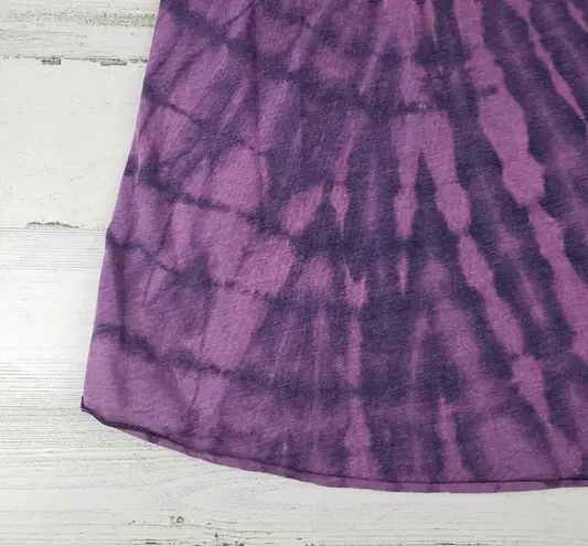 American Apparel NWOT  50/50 Custom Purple Bleach Tie Dye Spiral Tank Top Medium