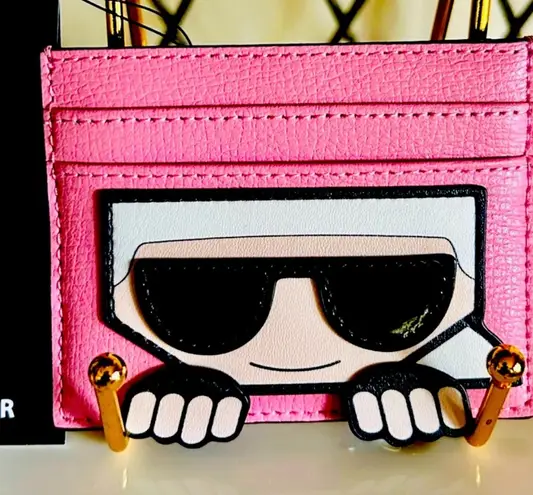 Leather Card Case
Karl Lagerfeld Pink with Cartoon Design NWT