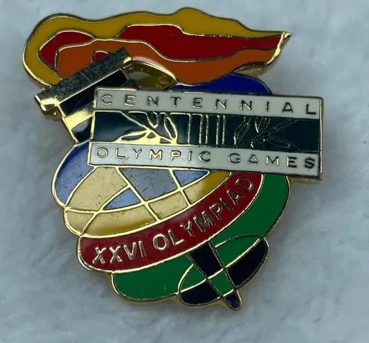 Centennial Olympic Games XXVI Olympics Tie Hat Tack Pin Olympic Torch Games 1996