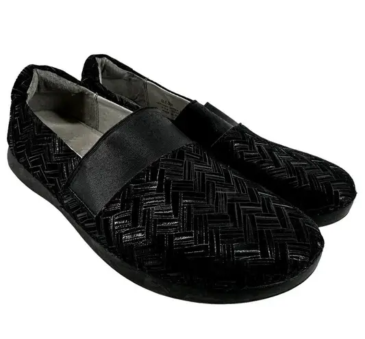 Alegria Gleeterlockin Slip On Shoes Chevron Slip Resistant Black EU 38 US 7.5