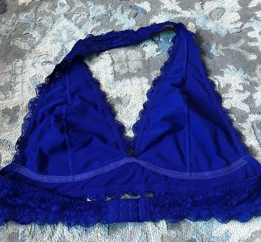 Free People  blue lace bralette size large