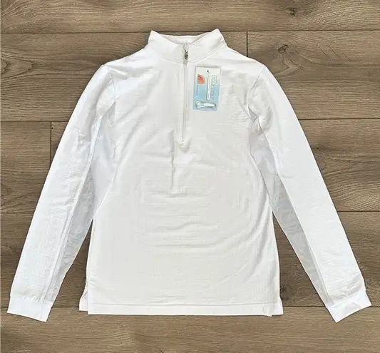 EIS Cool Sun Shirt Long Sleeve 1/4 Zip White Equestrian Shirt Size XS