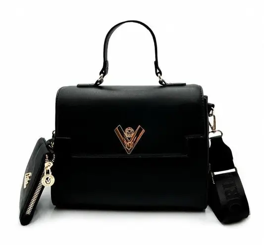 Valentino Orlandi Black Satchel Bag with Matching Wallet and Crossbody Strap