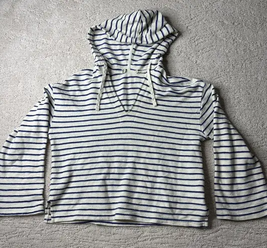 Marine layer Women's Size XS Striped Playa Hoodie Lightweight - Image 1