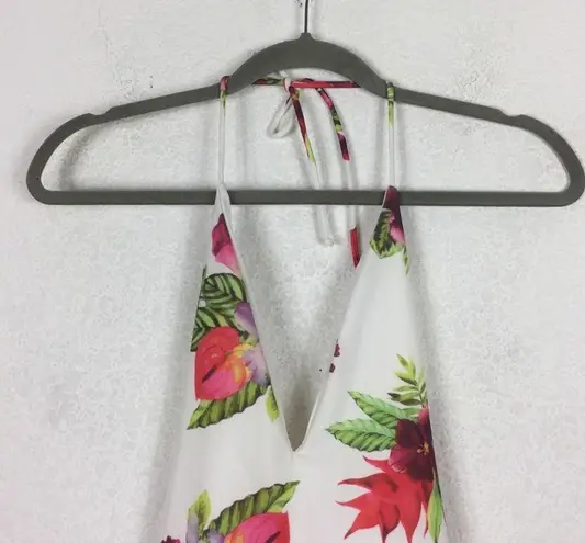 Privacy Please Elouise Floral Swimsuit XS Low Back One Piece Tropical Modest