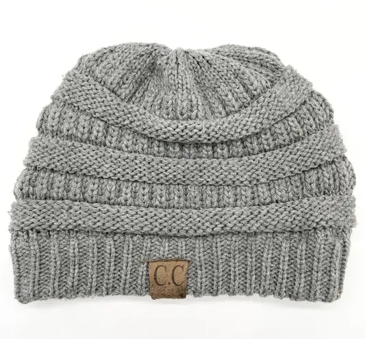 CC California Beanie One Size Knit Winter Cozy Indie Streetwear Trendy Ski Hygge Gray