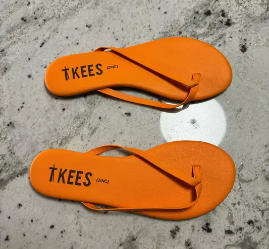 Tkees Orange Flip Flops 6