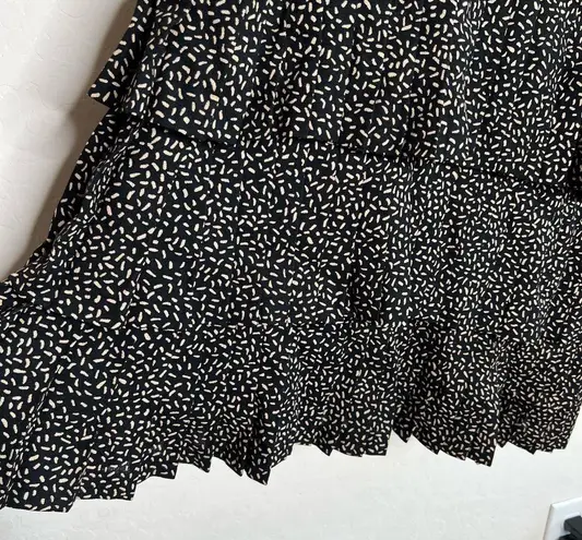 Escada by Margaret Ley Wool Vintage 80s Drop Waist Pleated Dress Black Size 10