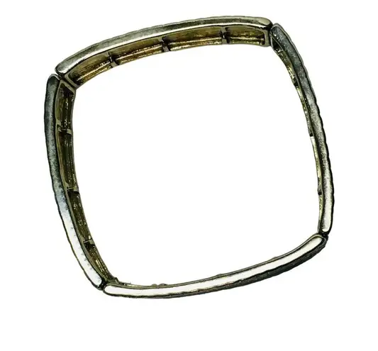 Foldable Snake Print Gold Tone Bracelet