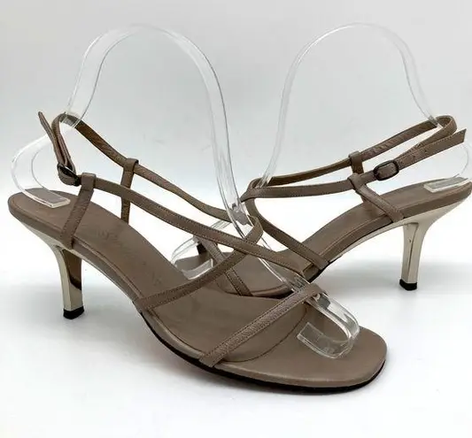 YSL Vintage Strappy Sandals with Mirrored Kitten Heels - Please read description