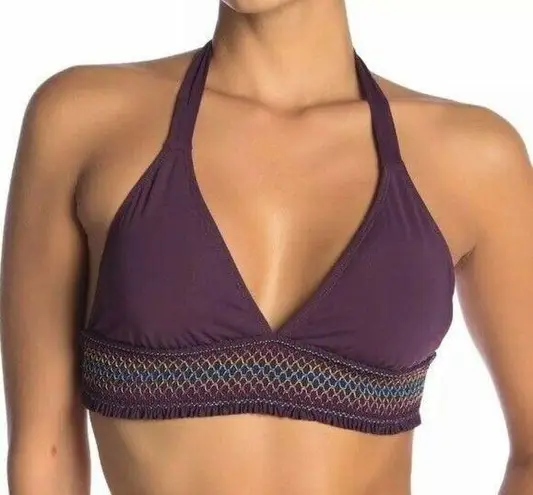 Bleu Rod Beattie  Purple Halter V-Neck Bikini Top