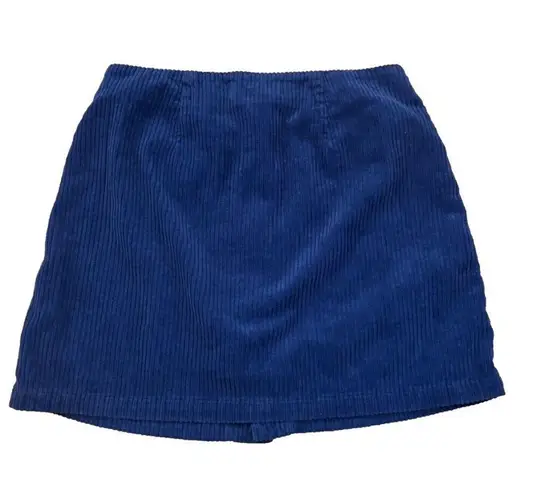 PacSun  Womens Blue Corduroy Button-Up Mini Skirt Size 25 - Image 2