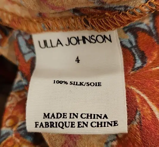 Ulla Johnson ππ Renata Floral Ruffle Silk Dress ~ Coral Bloom Print 4 NWT