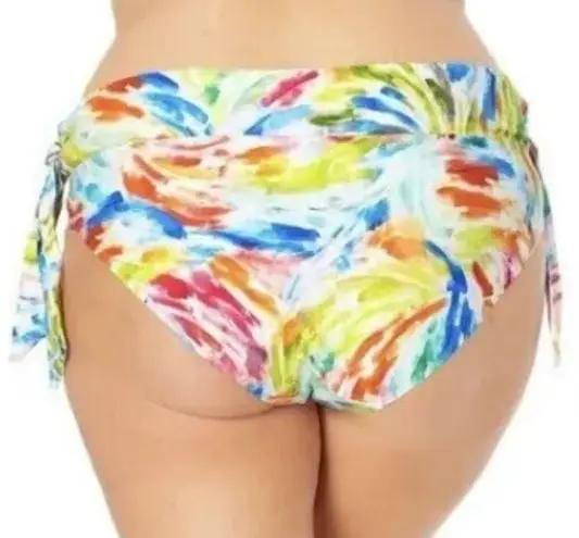Time And Tru Mystic Mint Watercolor Swimsuit Bikini Bottom 1X 16-18