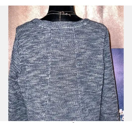 Christopher & Banks Sz L Tweedy Look Cotton Blend Sweater Pullover Knit Top