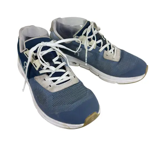 On Cloud OC Navy Metal Lace Up Cloudrift Cloudtec Sneakers Tennis Shoes Size 8 Blue