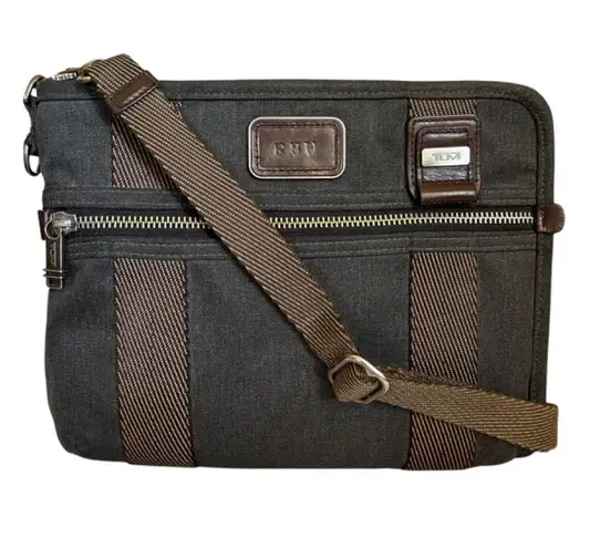 Tumi Alpha Bravo Randolph Leather Trim Tablet Case Crossbody Messenger Bag