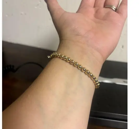 Unbranded Gold tone Beaded MOM Bracelet | Stretch Letter Charm Gift for Mom