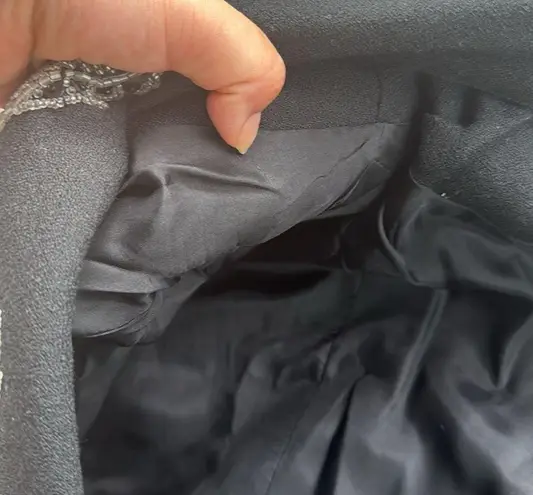 Vintage Emily… Wool Beaded Blazer & Skirt Set Black 16