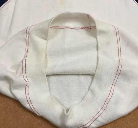 Vintage 70s Short Sleeve Crewneck Sweatshirt Two Tone Ringer Size M