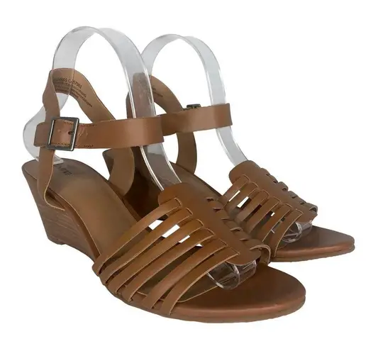 Susina Brown Terra Wedge Sandal