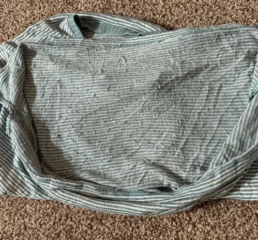 Stars Above Teal and white striped long sleeve target pajama top