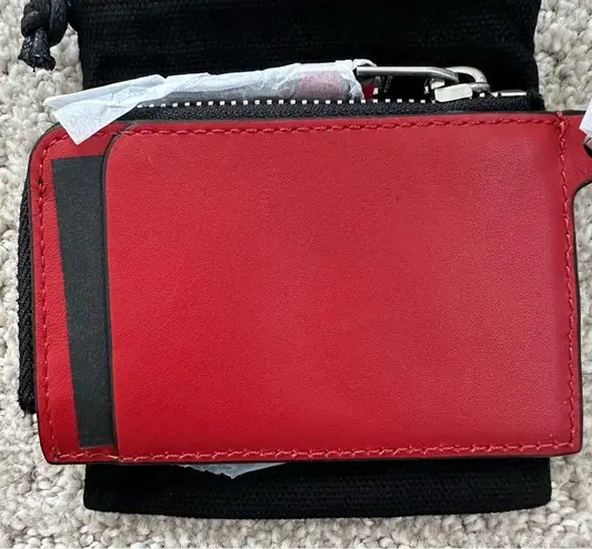 ALLSAINTS Remy Leather Wallet Card Holder GALA RED