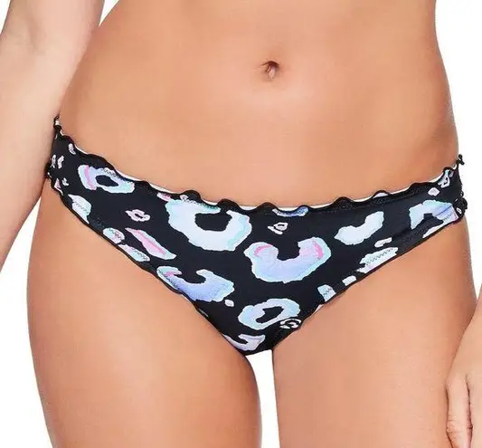 The Cove Salt+ LEOPARD Animal Ruffle Bikini Swim Bottom