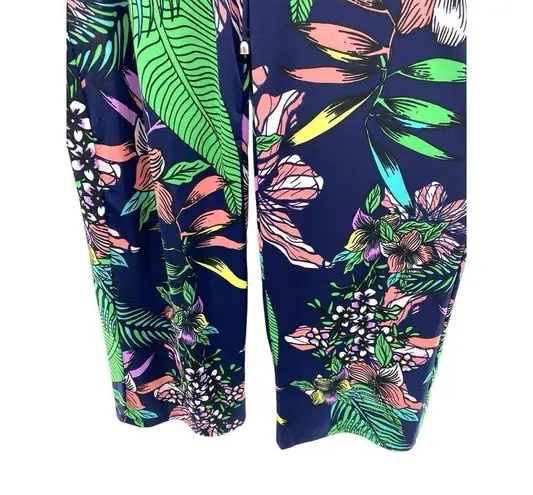 SANDIVA Tropical Swim Coverup Wideleg Pants Size‎ M Flowy Vacation Cruise Light Size M