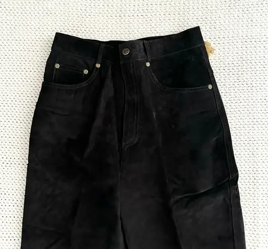 Contrasts Vintage Deadstock Black Leather High Rise Straight Leg Pants 11 Korea