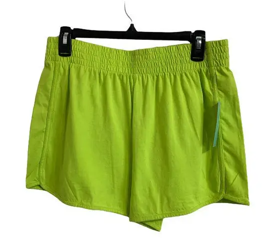 Abound  dolphin hem neon green pull on shorts size S NEW