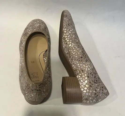 Ara Vivian Pump in Camel Confetti size 5.5/6.5 Silver